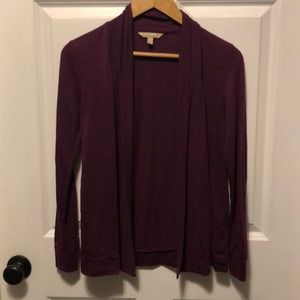 Plum open cardigan